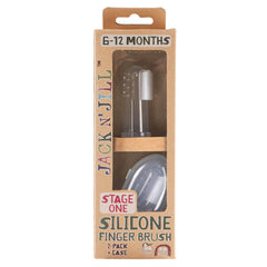 Jack N' Jill Silicone Finger Brush - Stage 1 (2 Pack + Case)