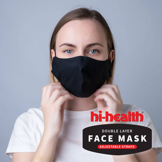 Hi-Health Face Mask - Double Layer Fabric - Adjustable Straps