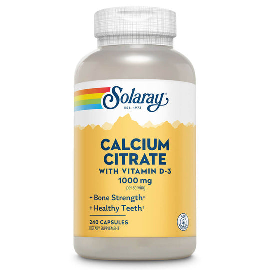 Solaray Calcium Citrate With Vitamin D-3 1000mg (240 capsules)