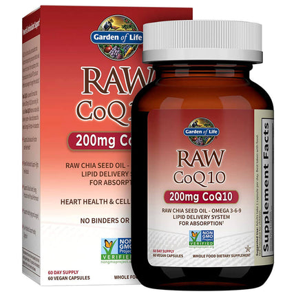 Garden of Life RAW CoQ10 200mg (60 capsules)